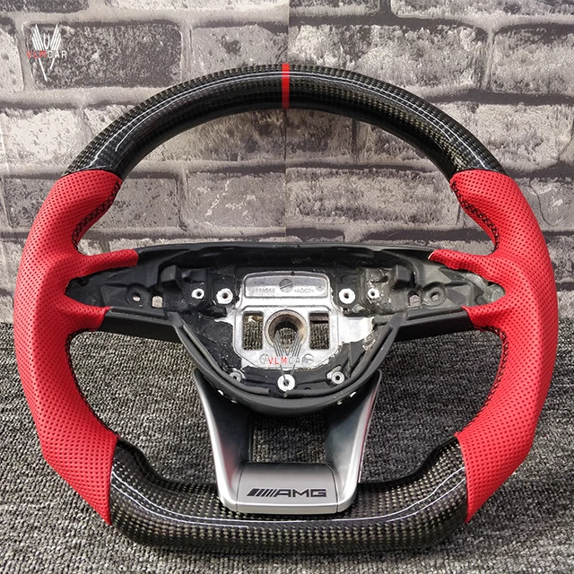 car carbon fiber steering wheel for  Mercedes-Benz w205 W213 CLA GLA A45 amg/Available for all car models