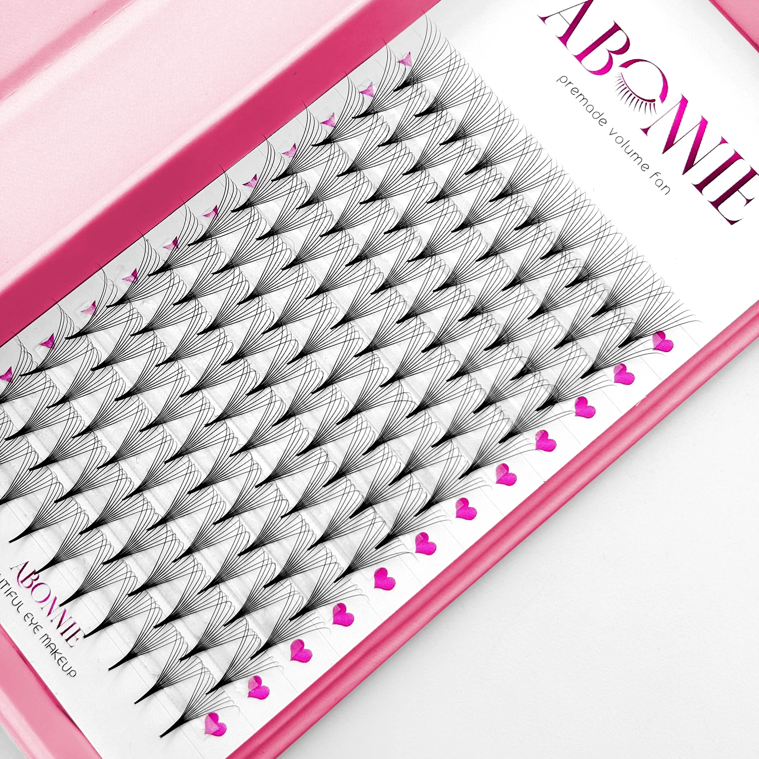 Абонни, матовые ресницы, наращивание, роскошные ресницы, готовые вееры Cc Curl 0,03, готовые вееры для ресниц