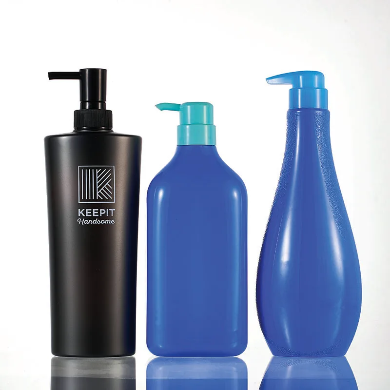 Wholesale cute cosmetic containers cheap plastic packaging 400ml shampoo bottle