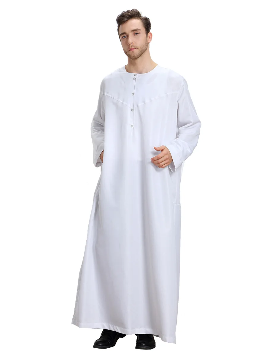 MXCHAN 2021 Hot sale Saudi Dubai  New style  high polyester abaya mens muslim thobe