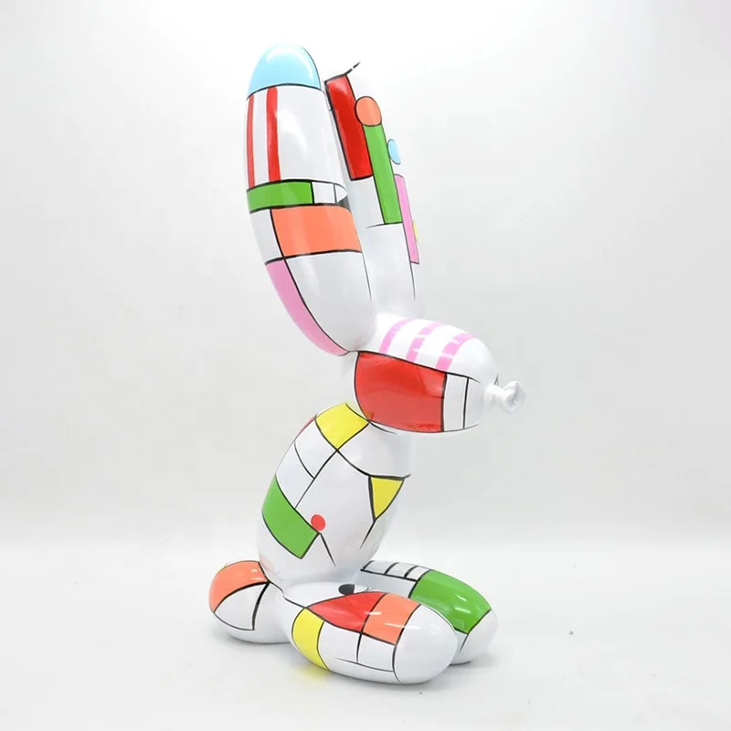 Заводская форма стекловолоконная смола Jeff Koons воздушный шар скульптура для украшения оптовая продажа ручная роспись искусство и ремесла