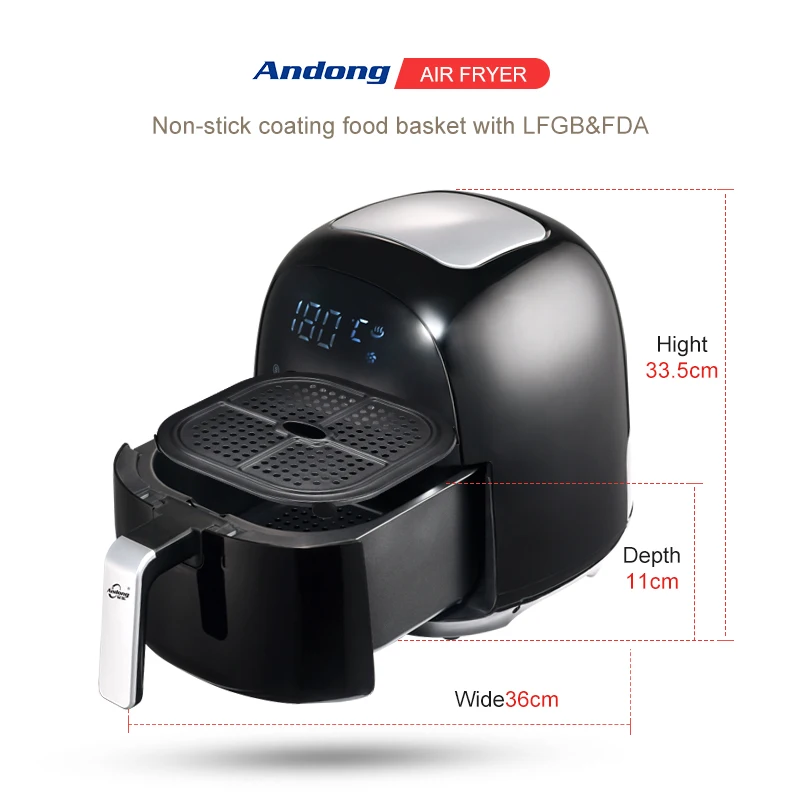 Andong Multi-function Big Capacity Air Oil Fryer High Quality Air Fryer OEM ODM Available