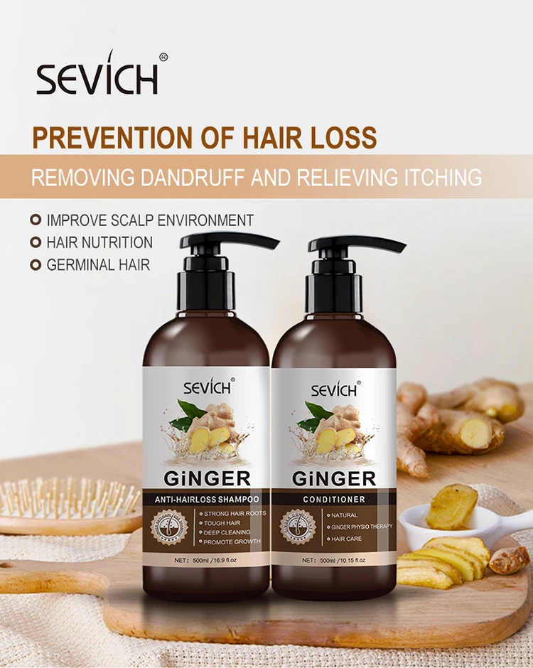 SEVICH ginger anti hair loss regrowth hair treatment shampoo