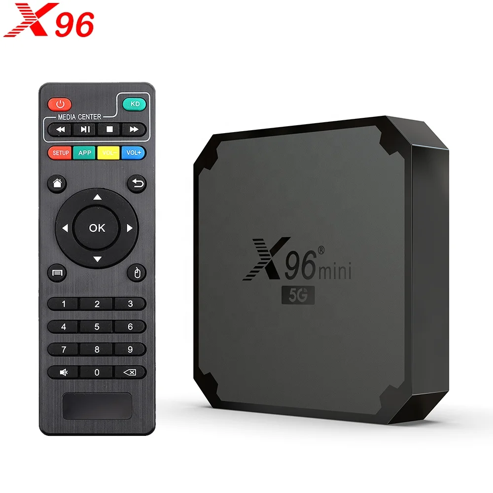 X96mini 5G Android 9,0 2,4G 5G двухъядерный процессор Wi-Fi Media Player Amlogic S905W4 Мали 450MP 100M LAN, 4 к Декодер каналов кабельного телевидения ТВ приставка