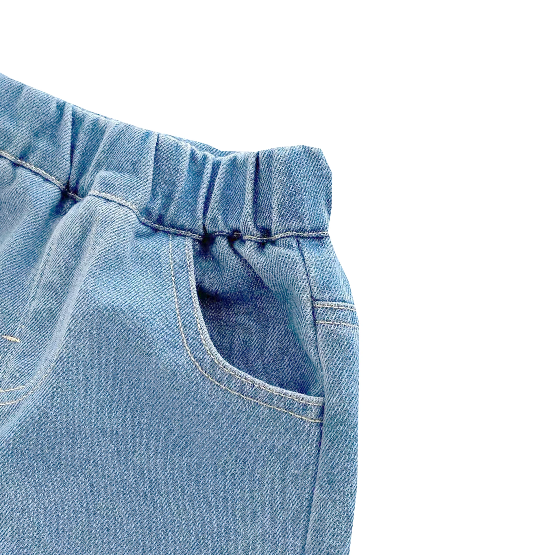 OEM Spring and autumn jeans for girls Cropped trousers Korean style for kid