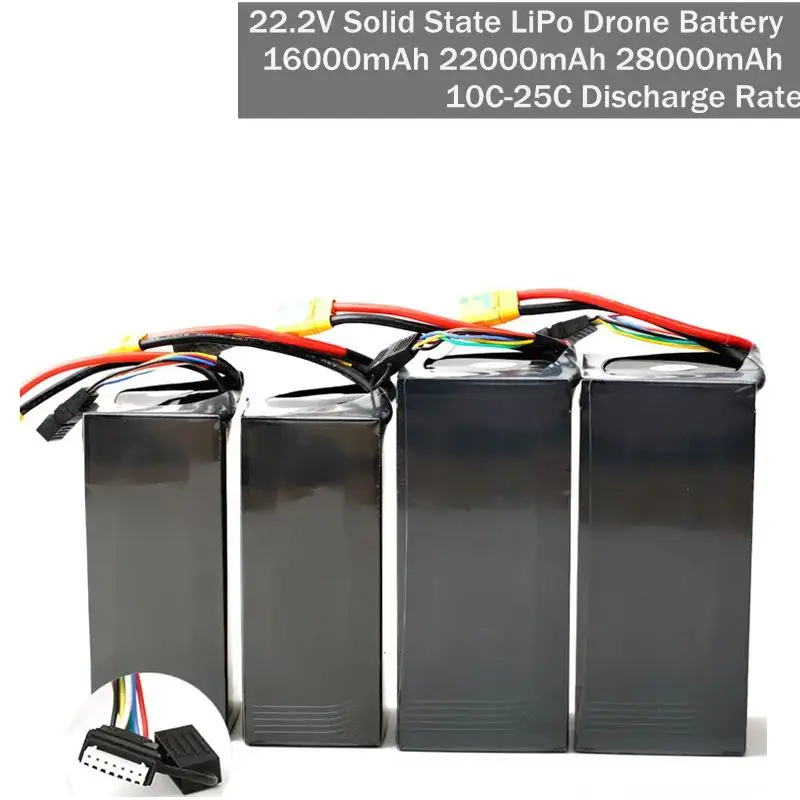 Wholesale Solid State 22.2V 22000mAh 10C 25C Lithium Lipo Battery Pack For Agriculture Drone FPV UAV RC Helicopter
