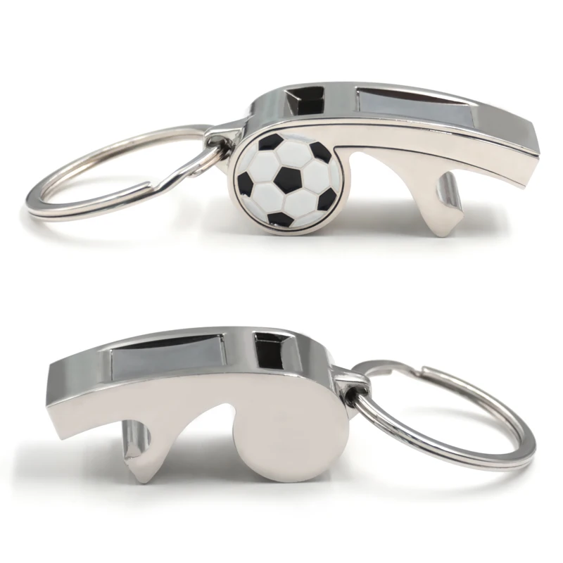 high quality manufacturers personalized custom metal Whistle keychain