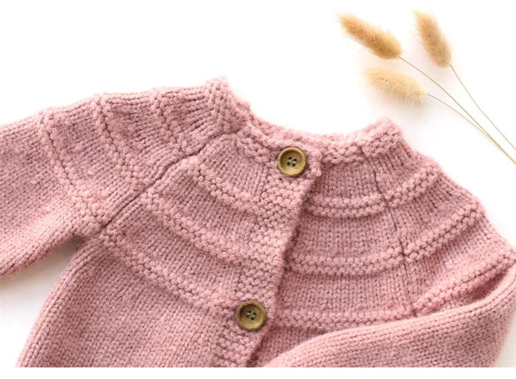 
OEM baby girl sweater chunky knitted cardigan kids 