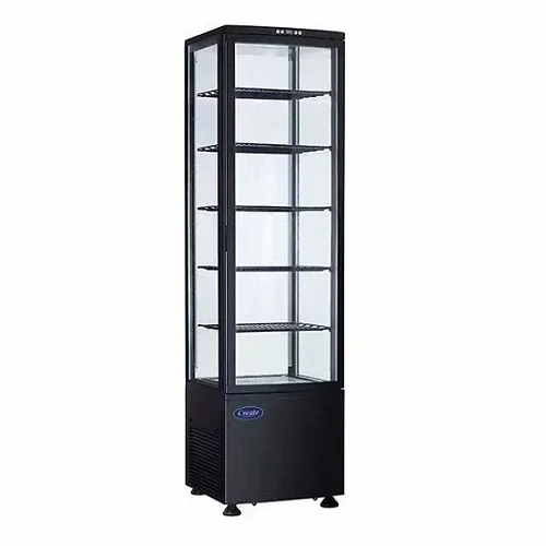 Upright 4 Sides Glass Cooler Cake Showcase Beverage Refrigerator Cold Drink Fridge Refrigerated Display Cooler