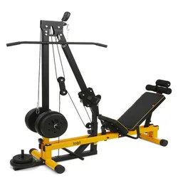 45 Degree Leg Press Machine Multifunctional Workout Station Home Gym with Pulley for Leg and Upper Body Strength Training