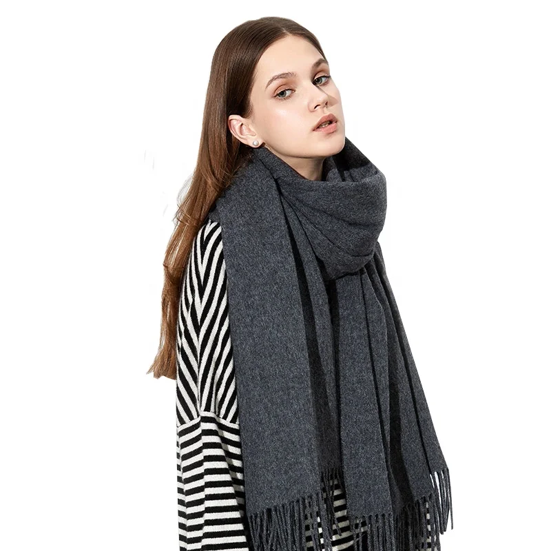 Fashion design plain 100% pashmina shawl wool shawl