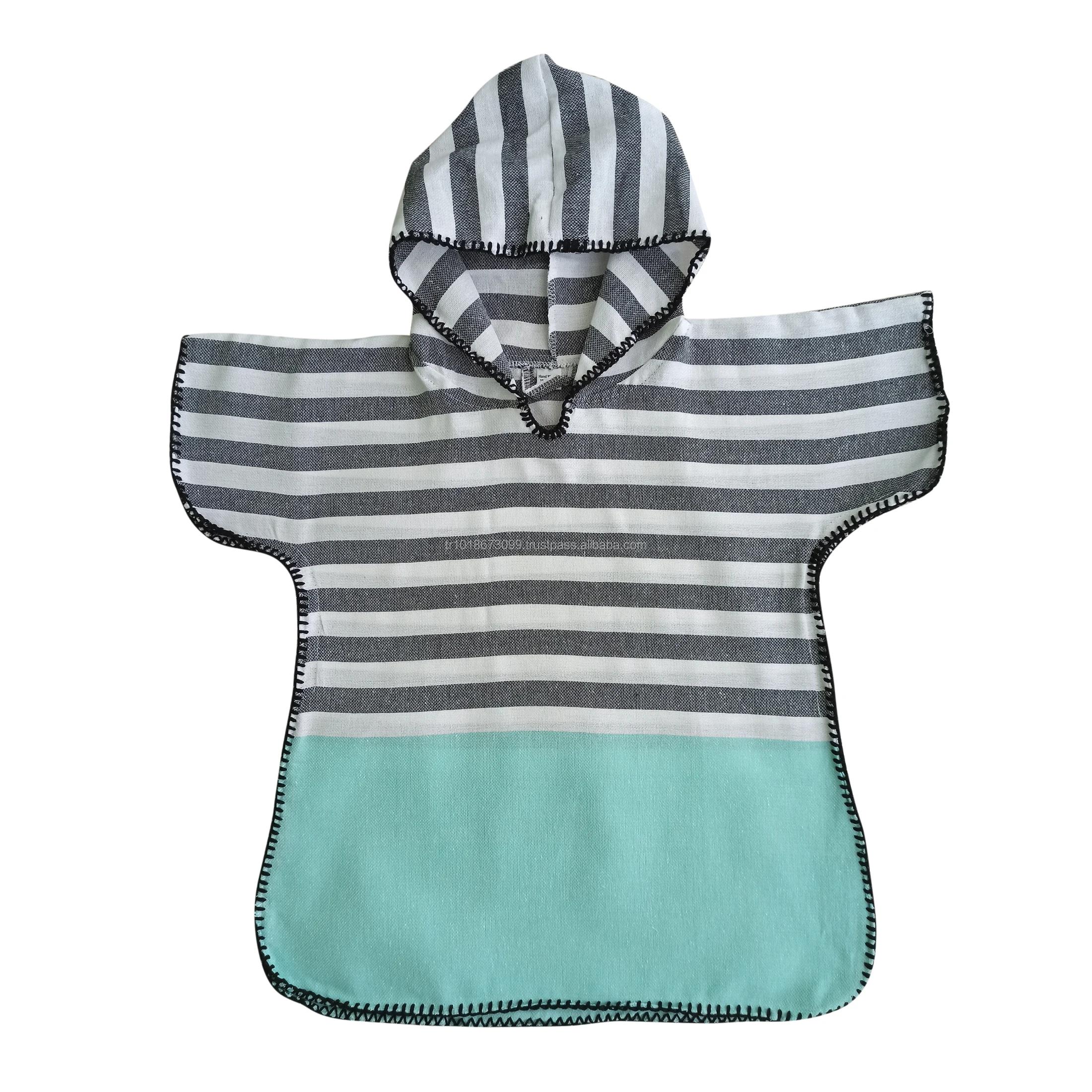 Children child Kids Hooded Towel Beach Pool Poncho Swimming Class ponchos - Baby shower newborn gifts Turkish made