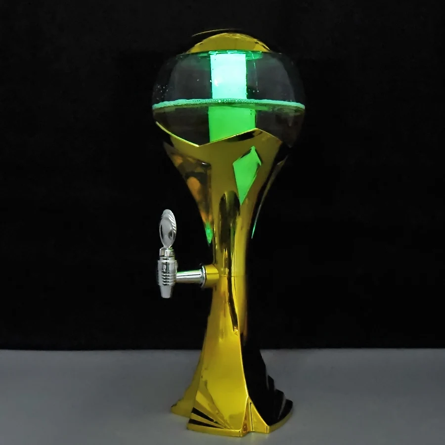 high quality bar 3 litres chang ice tube beer tower tap draft led light beer towerer plastic beer tower cooler