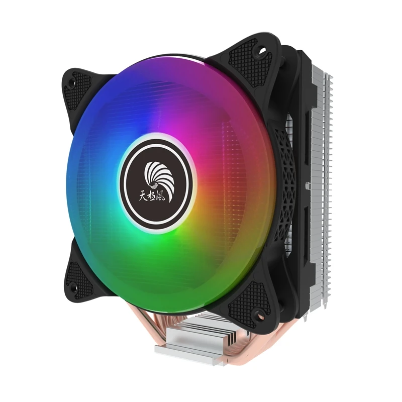 Computer CPU radiator TJ600 RGB CPU Air Cooler  RGB CPU Cooling Fan with 6 Heat Pipes