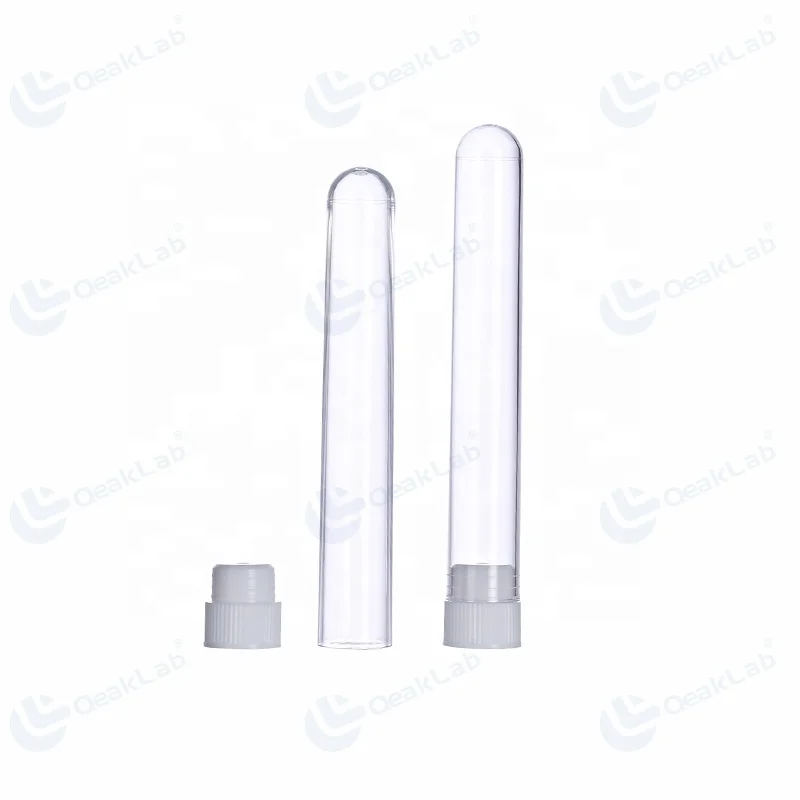 high quality Transparent Plastic Material 12ml Urine Test Tube highly transparent polystyrene material