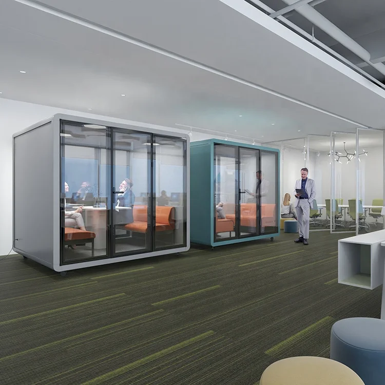 New Design Soundproof Room Silent Cabin Mobile Office Negotiation Room Recording Studio Detachable Telephone Booth