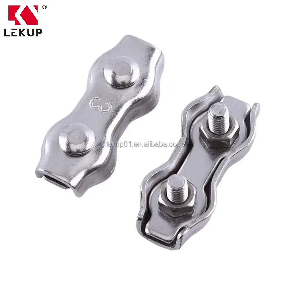 Stainless Steel Duplex Wires Splicer Steel Connector Rope Clips Clamp Duplex Wire Rope Clip Cable Clamp