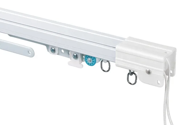 American curtain track Ceiling Mounted Double Metal Curtain Rail Track For Department Curtain Accessories