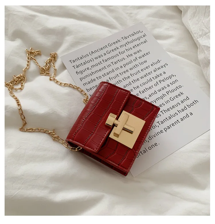 Миниатюрные сумки через плечо с крокодиловым узором для женщин мессенджер замком дамские сумочки и кошельки телефона каменным