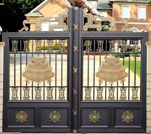 
Luxury good looking cast aluminium main gate Wholesaler cast aluminium double swing gate indian house main gate designs 