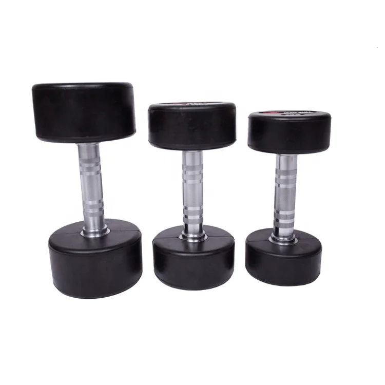 IRON BULL LOGO Hot Sale Free  Exercise Equipment round rubber dumbbell