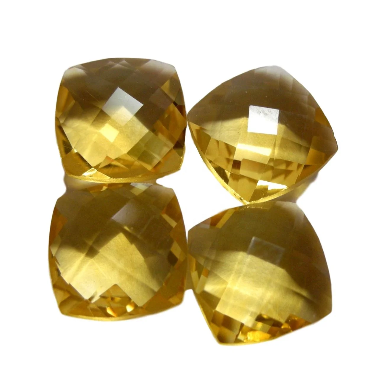 faceted teardrop cut citrine gemstone