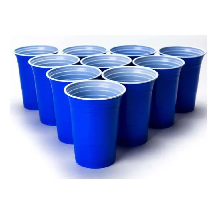 Juice Cup Clear Custom Plastic Disposable Custom Wholesale Party 16oz Black PS Beer Cup 10g 1000pcs 16OZ/510ML