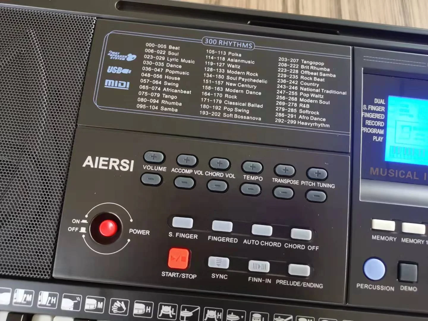 Aiersi brand piano keyboard dynamic touch sensitive keys with USB Midi simple Synthesizer Electronic Organ for  practise