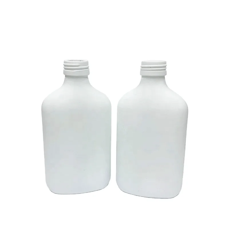 200ml matte white flat flask cold brew glass beverage bottle