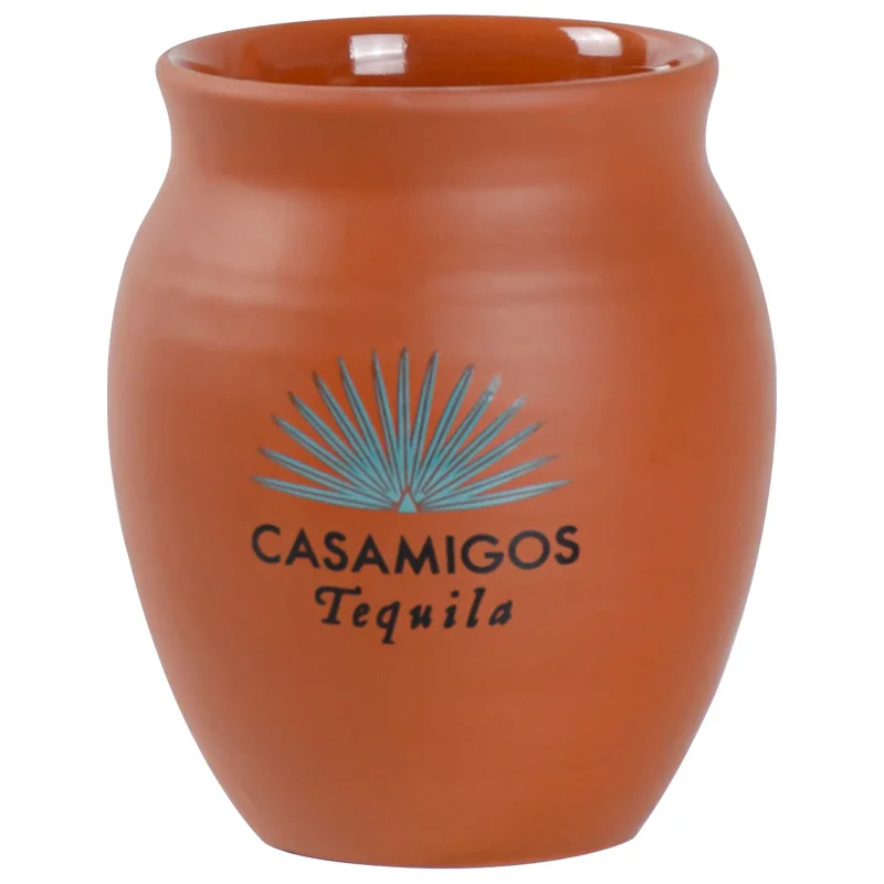 Handmade Ceramic Cup Tequila Cantaritos Mexican Terracotta Clay 10 Ounce Drinking Cups