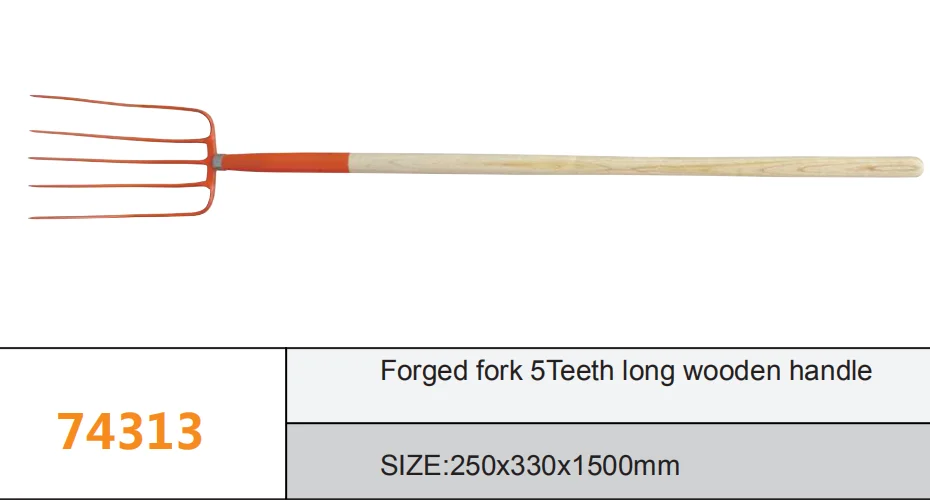
76312 Hantop Full forged fork 5 prongs with fiberglass handle 