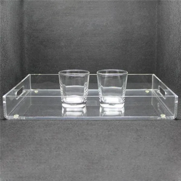 Rectangle Acrylic Tray For Beverage Tea Coffee Cake Table Tray Breakfast Tray