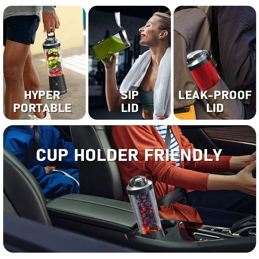 USB Rechargeable 2000mAH Battery Powered Portable Ice Cube Milk Juice Cup Mixer Automatic Orange Juicer  Blender Kitchen Juicer