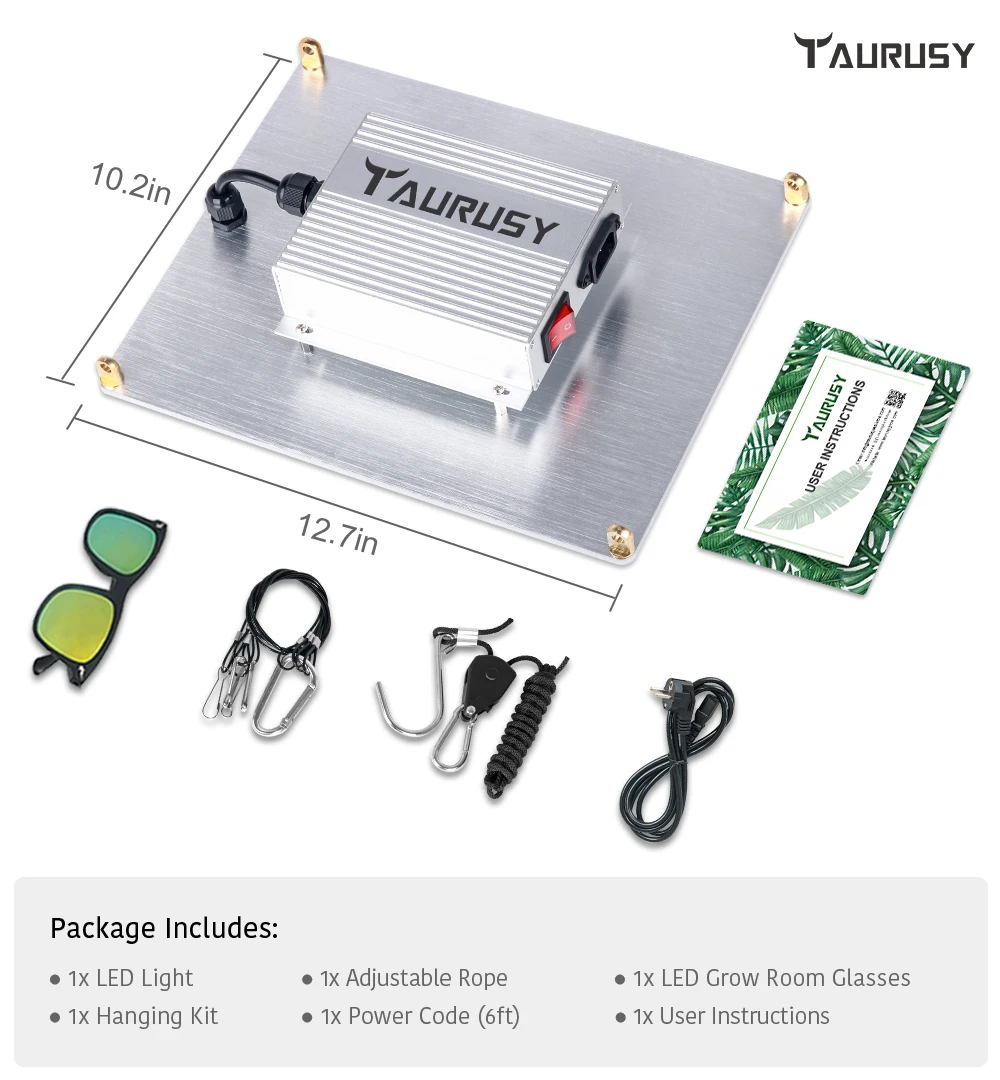 100W Dimming LED Grow Light TAURUSY Sulight Grow Lamp  Full Spectrum Greenhouse Indoor Plant led grow light board