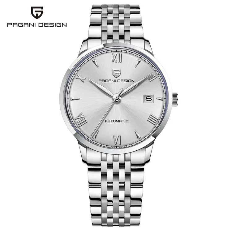 Pagani design 1759 classic Simple men mechanical watch Luxe Stainless steel band water proof calender iced out  business watch