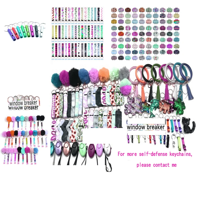 Wholesale 2022 new keychain accessories Defens safety first keychains set for women Defence key chain self defense keychain