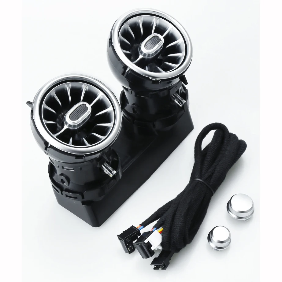 HYDAUTOA 64 Colors Rear Air Vent LED Turbine with Ambient light for Mercedes Benz S Class W222 2018-2020