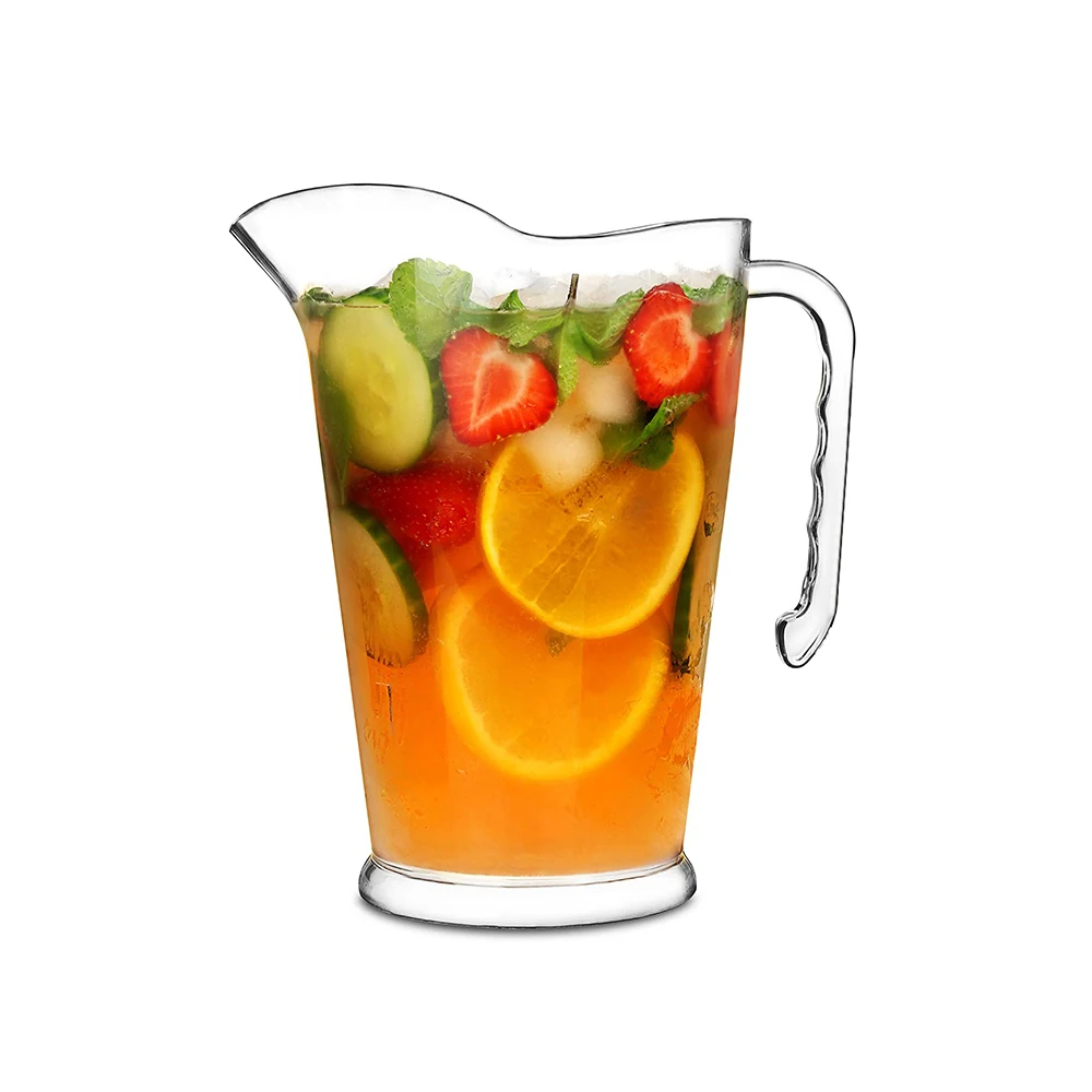 Recyclable Hard Plastic Stackable Plastic Jugs Ice Beer Pitchers With Custom Logo Printed