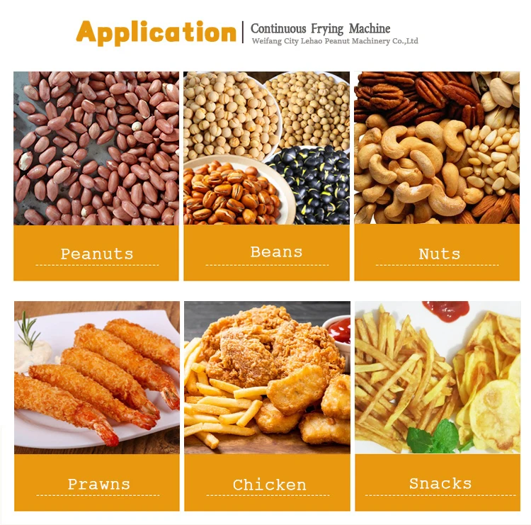 Batch type stainless steel almond fryer continuous peanut nuts grains frying machine beans fryer