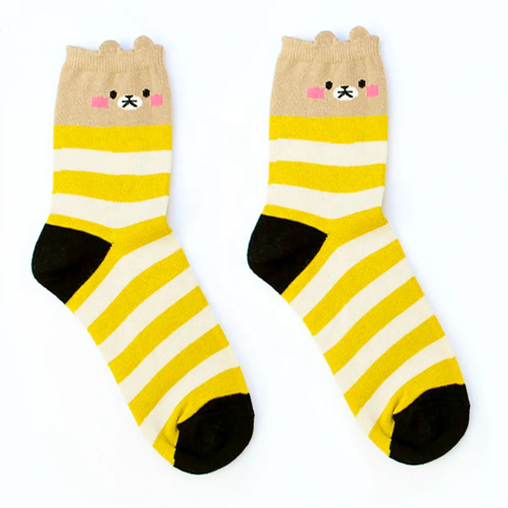 
3D Cute Bear Dress Socks Custom Animals Design Socks Box 