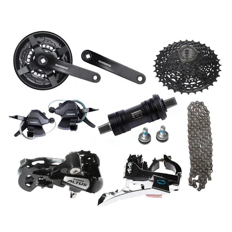 SHIMANO ALTUS 3x8 Speed Groupset include M315 Shifter M310 Front/ Rear Derailleur TY301 Crankset HG200-8 Cassette Chain BB
