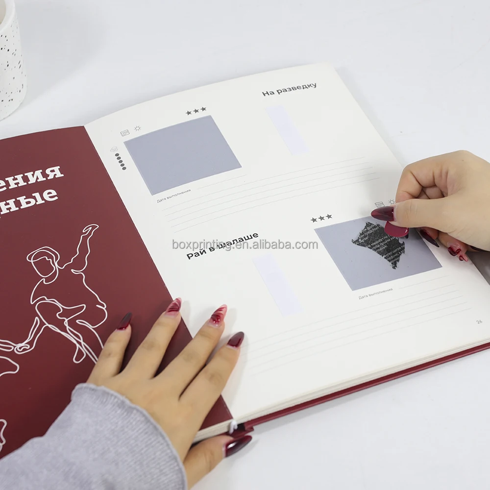 Custom Printing  My Adventure Couple Challenge Scrapbook Valentines Scratch Off Book Activity For Couples