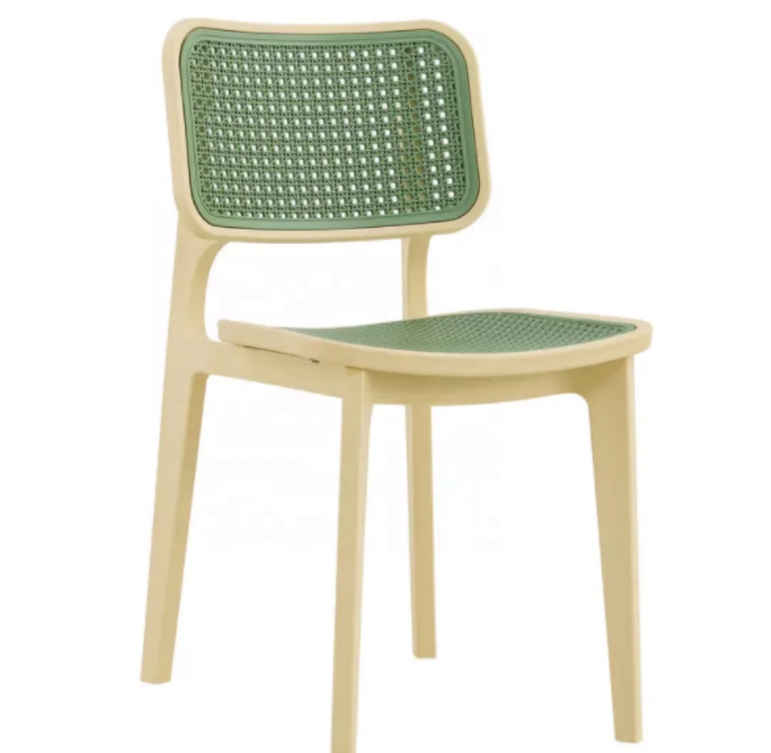 Modern Nordic Dining Chair Home Furniture All Pp Made Stackable Plastic Outdoor Garden Living Room Chair Mesh Restaurant