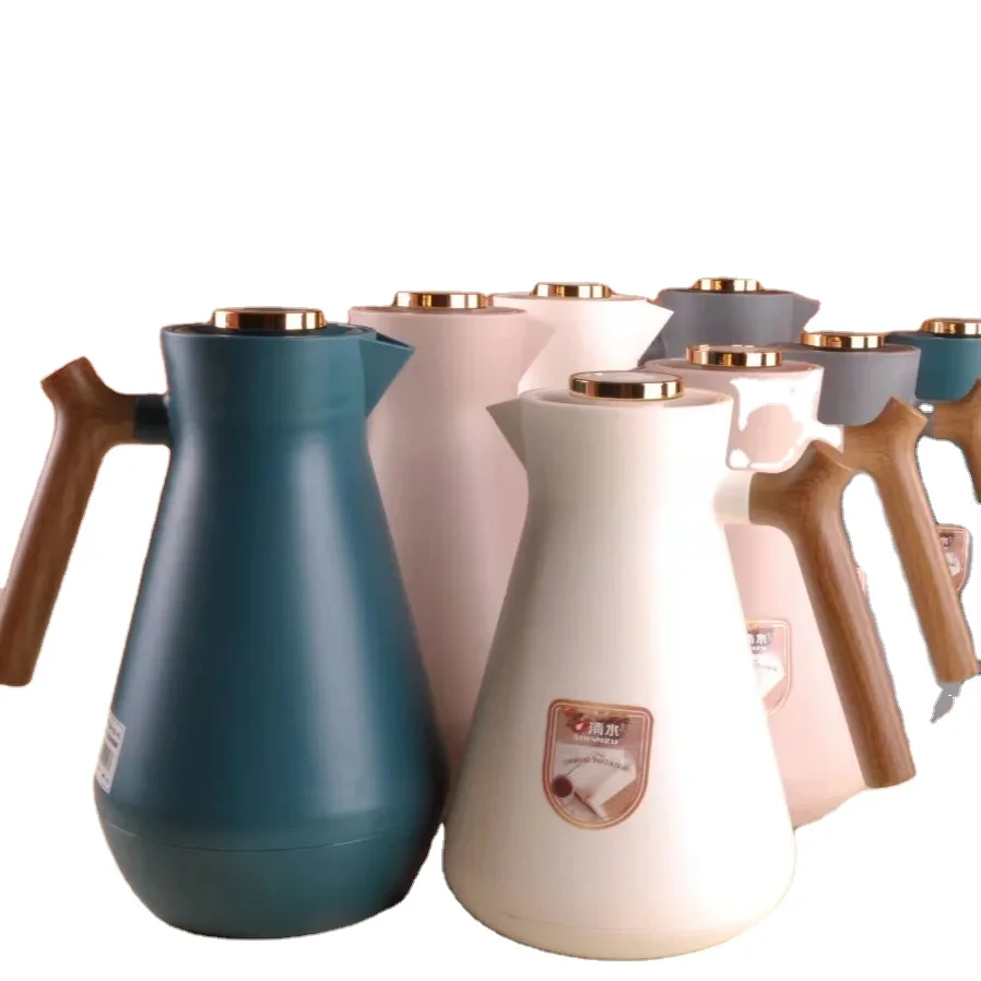 arabic style vacuum flask arabic coffee pot wholes Thermos arabic vacuum flask arabian tea coffee pot with Wooden Handle