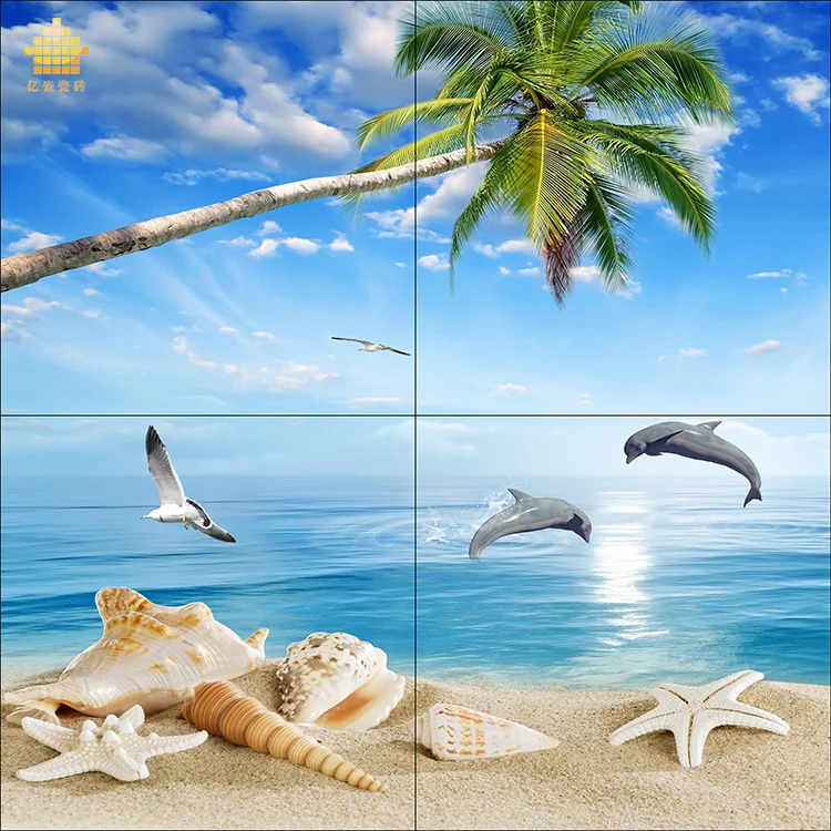 Настенная напольная плитка для кухни, 3d-изображение океана, мира, 3d-изображение, плитка для ванной комнаты