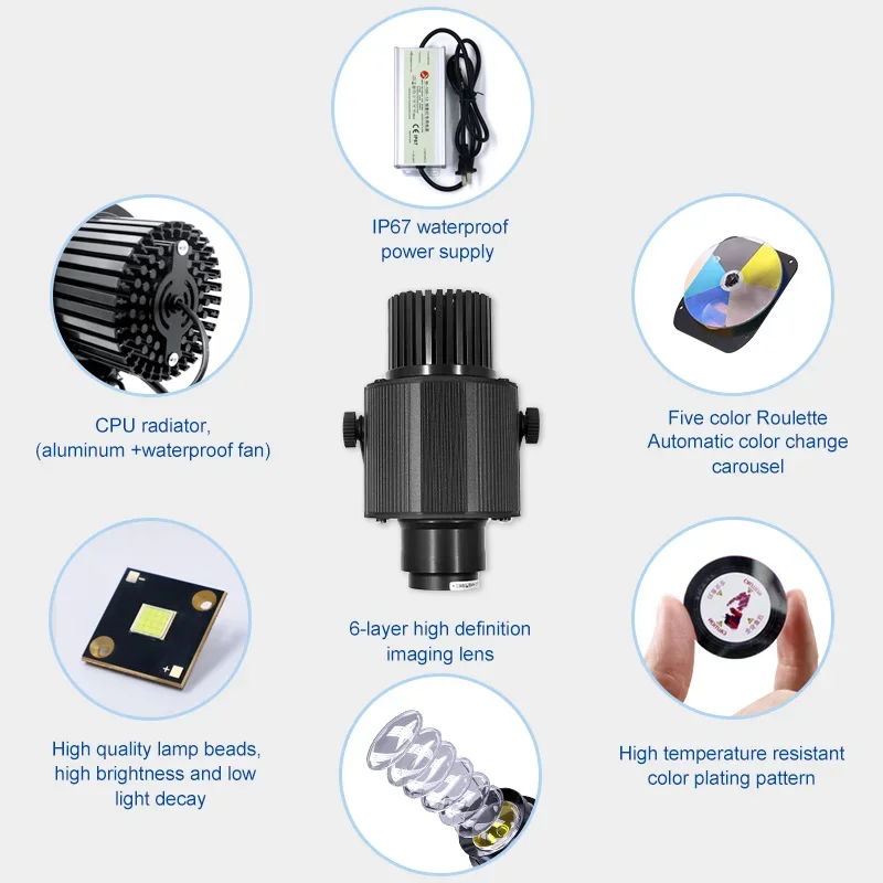 gobo projector 4 slides ip67 wedding lights outdoor waterproof color changing lights logo gobo projector advertising lights