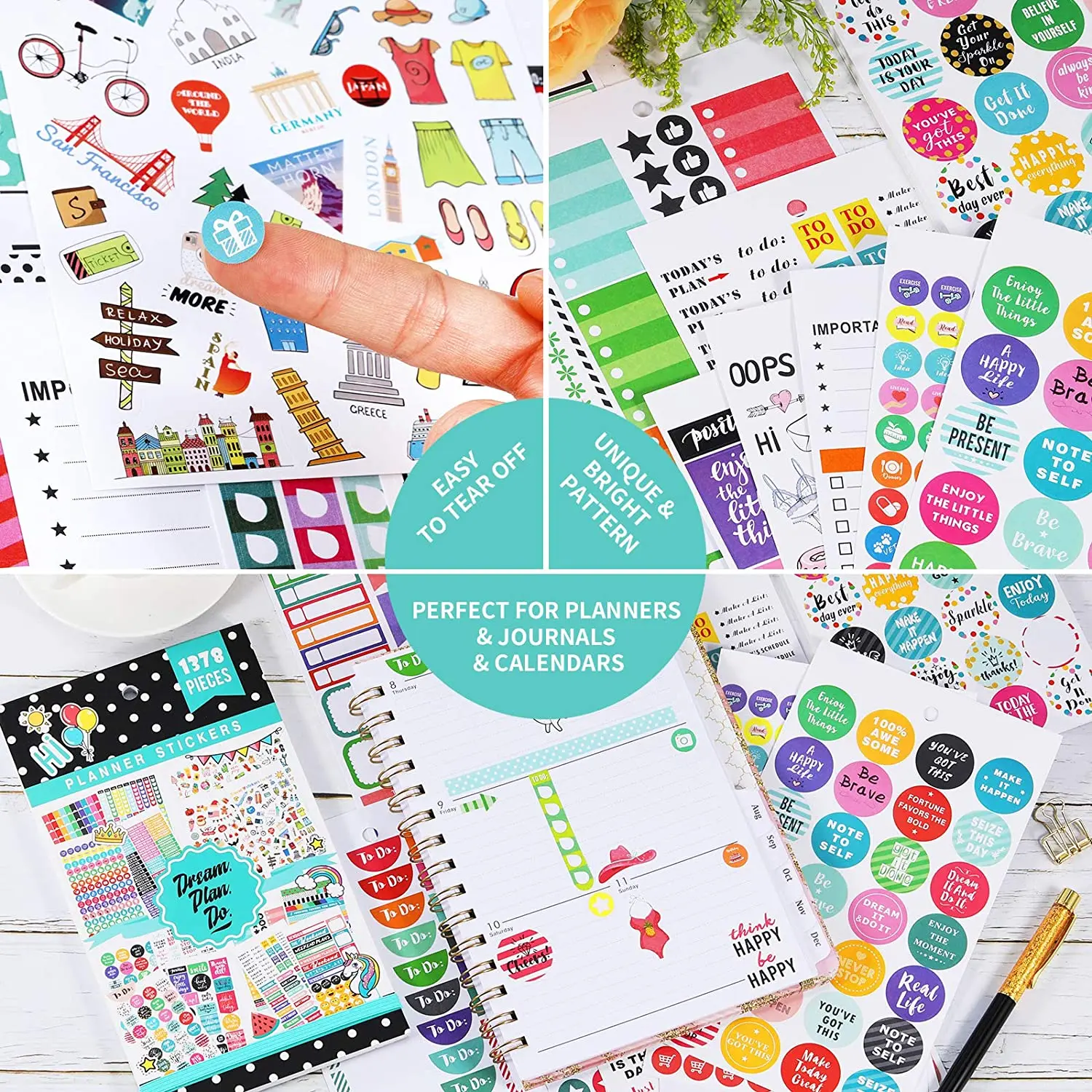 Custom Printing Monthly Weekly Planner budget Journal Decorative Paper Sticker Book