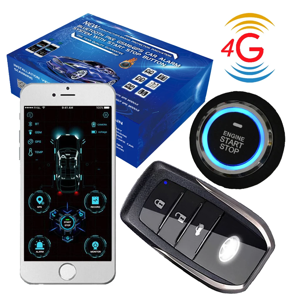 Cardot 4 г gps gsm Smart Pke Автозапуск остановки двигателя дистанционного стартера автосигнализации
