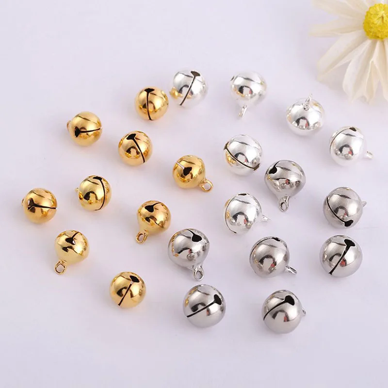 1/2 Inch 12mm Mini Metal Brass Jingle Bells Christmas Decor Colorful Small Bells For DIY