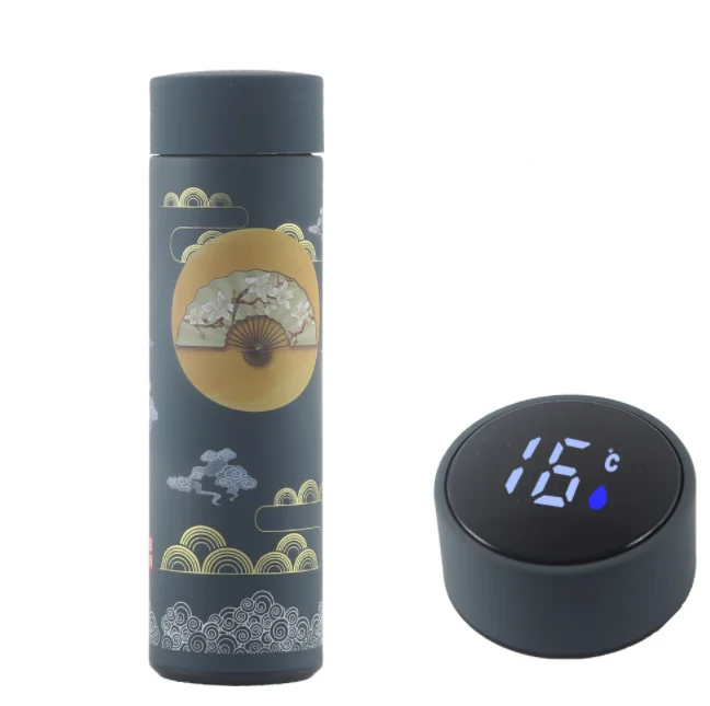 Китай, оптовая продажа, индивидуальная печать, арабский терморегулятор, кружка, умная Регулируемая вакуумная Термокружка оптом с крышкой